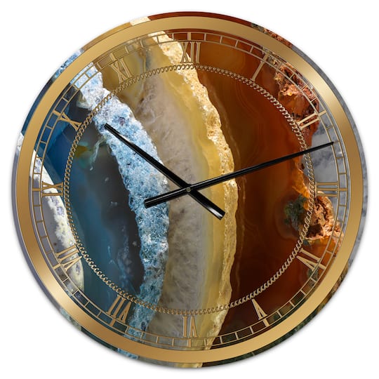 Designart Mineral Slice XV Oversized Fashion Wall Clock